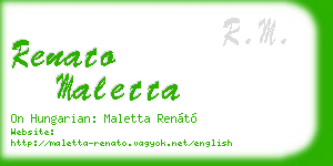 renato maletta business card